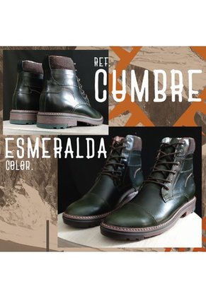 Botas En CUERO Para Hombre Color Verde Marca Monserrate Ref. Cumbre