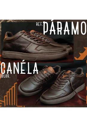 Tenis En CUERO Para Hombre Marca Monserrate Ref. Paramo Color Canela