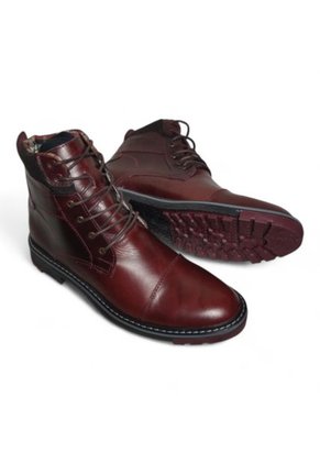 Botas En CUERO Para Hombre Color Vino Marca Monserrate Ref. Cumbre