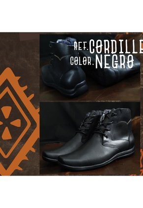 Botas En CUERO Para Hombre Color Negro Marca Monserrate Ref. Cordillera
