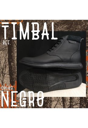 Botas En CUERO Para Hombre Color NegroMarca Monserrate Ref. Timbal