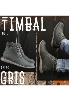 Botas En CUERO Para Hombre Color Gris Marca Monserrate Ref. Timbal