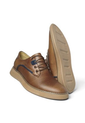 Zapatos En CUERO Para Hombre Marca Monserrate Ref Delta Color Pardo