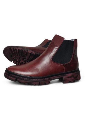 Botas En CUERO Para Hombre Color Vino Merlot Marca Monserrate Ref. Alcalá