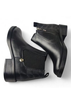 Botas Para Mujer En Cuero Color Negro Marca MoreLiber Ref. Esbelta