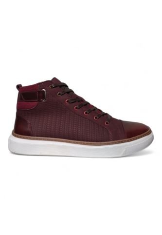 Tenis En CUERO Para Hombre Marca Monserrate Ref. Coral Color Vinotinto Monserrate