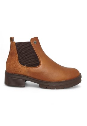 Botines De Mujer En Cuero Color Miel MoreLiber Ref. Velvet