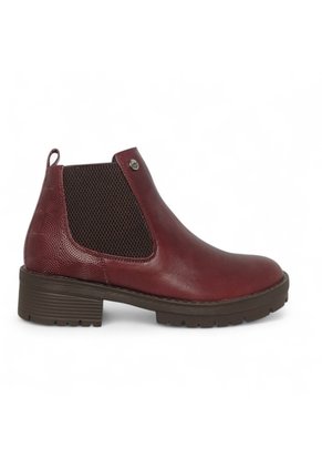 Botines De Mujer En Cuero Color Red Velvet MoreLiber Ref. Velvet