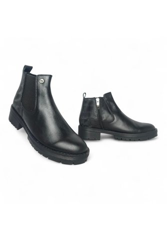 Botines De Mujer En Cuero Color Negro MoreLiber Ref. Velvet Monserrate