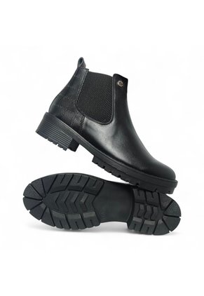 Botines De Mujer En Cuero Color Negro MoreLiber Ref. Velvet
