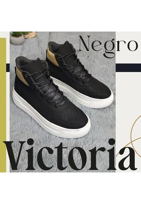 Tenis En Bota 100% CUERO Marca Monserrate Ref. Victoria Color Negro