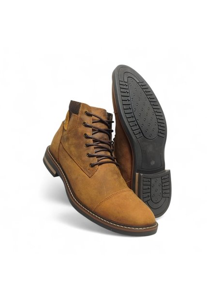 Botas En Cuero Para Hombre Color Caoba Marca Monserrate Ref. Galeras
