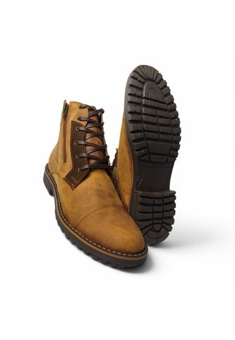 Botas En Cuero Para Hombre Color Caoba Marca Monserrate Ref. Quimbaya Monserrate
