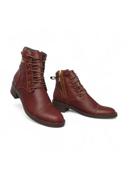 Botines De Mujer En Cuero Color Marrón MoreLiber Ref. Jubilo