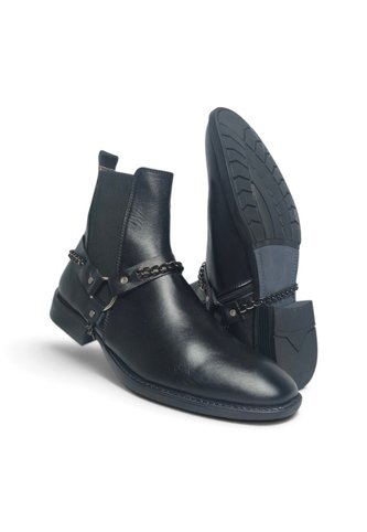 Botas En CUERO Para Hombre Marca Monserrate Ref Sinfonía Color Negro Monserrate