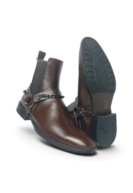 Botas En CUERO Para Hombre Marca Monserrate Ref Sinfonía Color Café