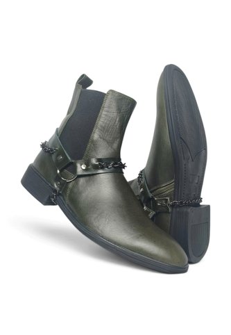 Botas En CUERO Para Hombre Marca Monserrate Ref Sinfonía Color Verde Monserrate