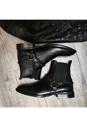 Botas En CUERO Para Hombre Marca Monserrate Ref Sinfonía Color Negro