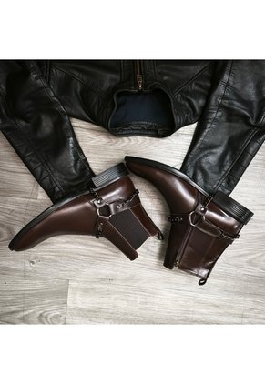 Botas En CUERO Para Hombre Marca Monserrate Ref Sinfonía Color Café