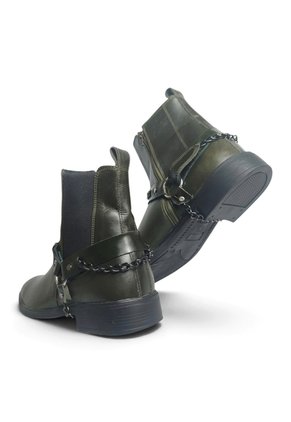 Botas En CUERO Para Hombre Marca Monserrate Ref Sinfonía Color Verde