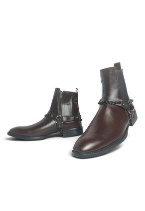 Botas En CUERO Para Hombre Marca Monserrate Ref Sinfonía Color Café