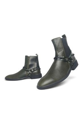 Botas En CUERO Para Hombre Marca Monserrate Ref Sinfonía Color Verde