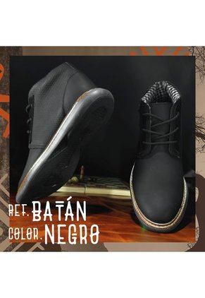 Botas En Cuero Para Hombre Negro Marca Monserrate Ref. Batan