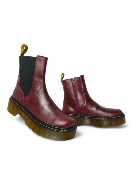 Botines De Mujer En Cuero Color Vino MoreLiber Ref. Frenesí