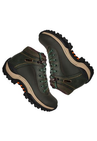 Botas En CUERO Outdoor Para Mujer Color Verde MoreLiber By Monserrate Gaia Monserrate