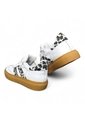Tenis En CUERO Para Mujer Marca Moreliber Ref Urbana Color Blanco-print de Monserrate