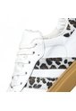 Tenis En CUERO Para Mujer Marca Moreliber Ref Urbana Color Blanco-print de Monserrate