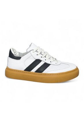 Tenis En CUERO Para Mujer Marca Moreliber Ref Urbana Color Blanco-negro