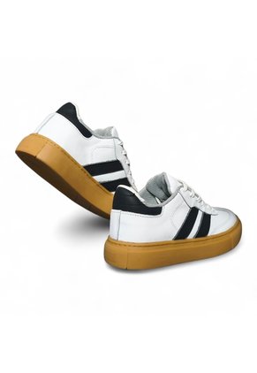 Tenis En CUERO Para Mujer Marca Moreliber Ref Urbana Color Blanco-negro