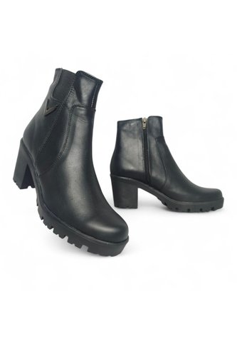 Botines De Mujer En Cuero Color Negro MoreLiber Ref. Lux Monserrate