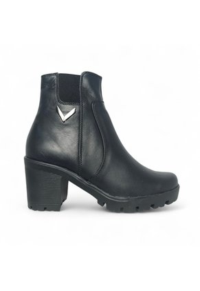 Botines De Mujer En Cuero Color Negro MoreLiber Ref. Lux