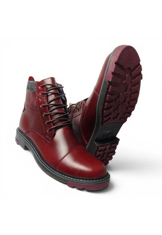 Botas En CUERO Para Hombre Color Vino Marca Monserrate Ref. Cumbre Monserrate