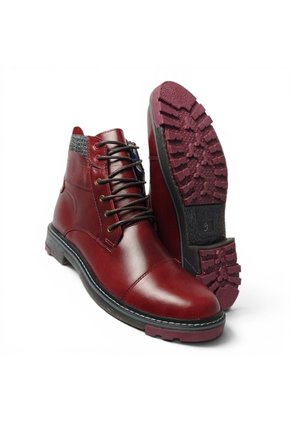 Botas En CUERO Para Hombre Color Vino Marca Monserrate Ref. Cumbre