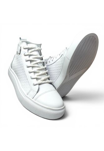 Tenis En CUERO Para Mujer Marca Moreliber Ref Prisma Color Blanco Monserrate