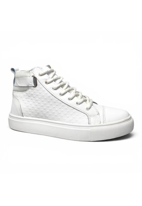 Tenis En CUERO Para Mujer Marca Moreliber Ref Prisma Color Blanco