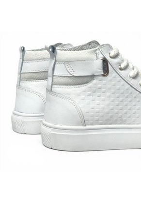 Tenis En CUERO Para Mujer Marca Moreliber Ref Prisma Color Blanco