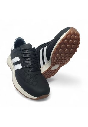 Tenis En CUERO Para Mujer Marca Moreliber Ref Elite Color Negro-Blanco