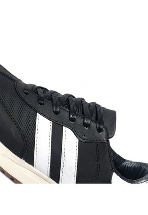 Tenis En CUERO Para Mujer Marca Moreliber Ref Elite Color Negro-Blanco