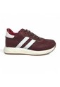 Tenis En CUERO Para Mujer Marca Moreliber Ref Elite Color Vino-Blanco de Monserrate