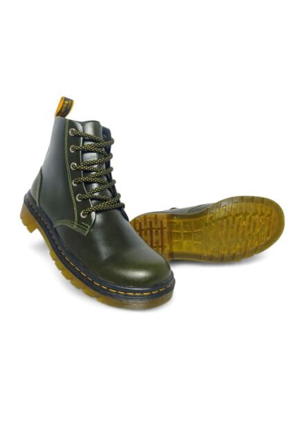 Botines De Mujer En Cuero Color Verde Esmeralda MoreLiber Ref. Épica