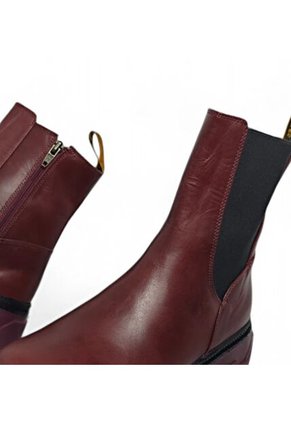 Botines De Mujer En Cuero Color Vino MoreLiber Ref. Frenesí