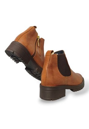 Botines De Mujer En Cuero Color Miel MoreLiber Ref. Velvet