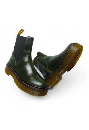 Botines De Mujer En Cuero Color Verde Esmeralda MoreLiber Ref. Frenesí