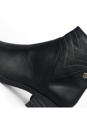 Botines De Mujer En Cuero Color Negro MoreLiber Ref. Diva