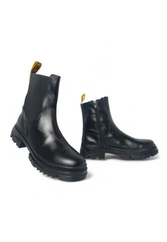 Botines De Mujer En Cuero Color Negro MoreLiber Ref. Genesis Monserrate