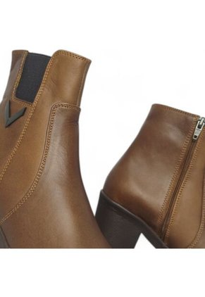 Botines De Mujer En Cuero Color Marron MoreLiber Ref. Lux